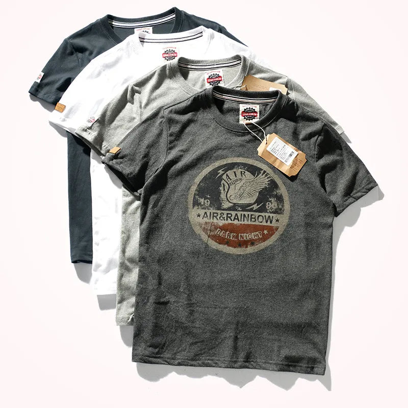 Washed Cotton Printed Short Sleeve Tee