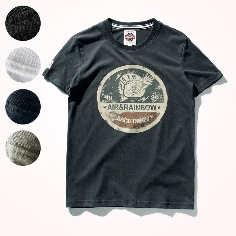 Washed Cotton Printed Short Sleeve Tee