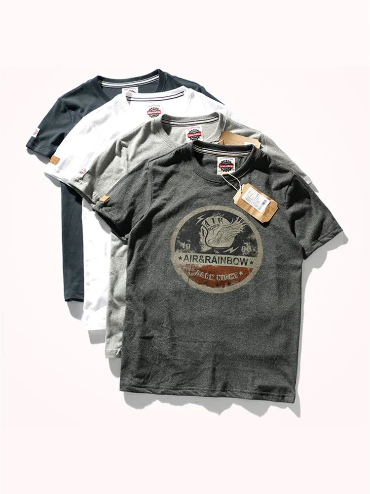 Washed Cotton Printed Short Sleeve Tee