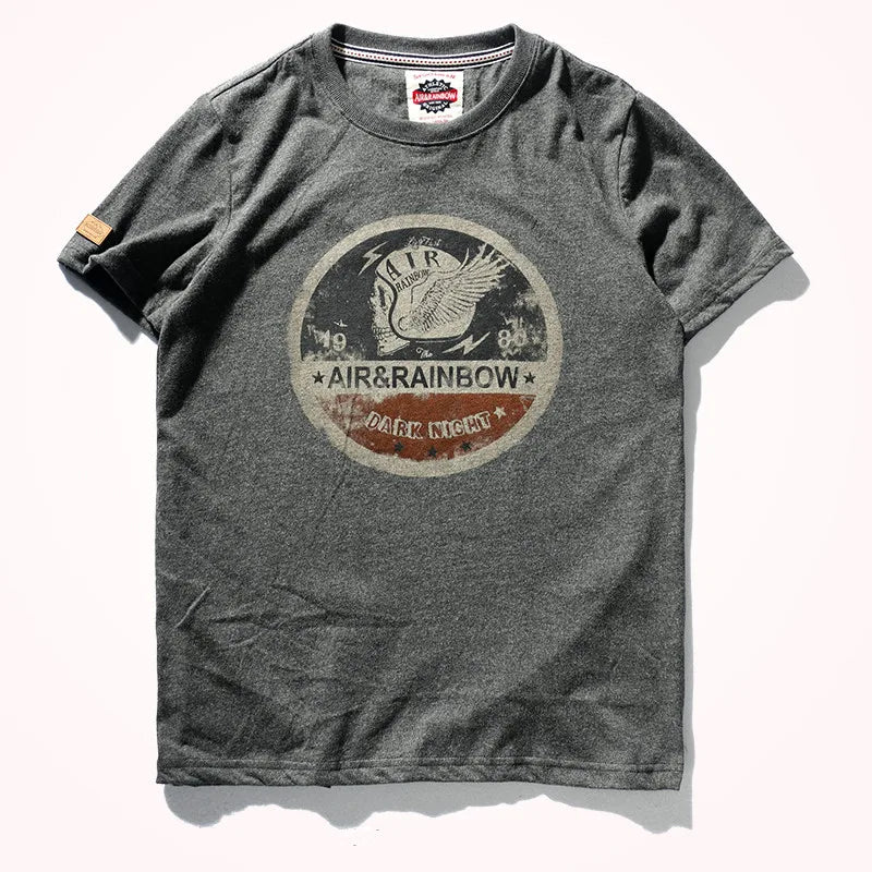 Washed Cotton Printed Short Sleeve Tee