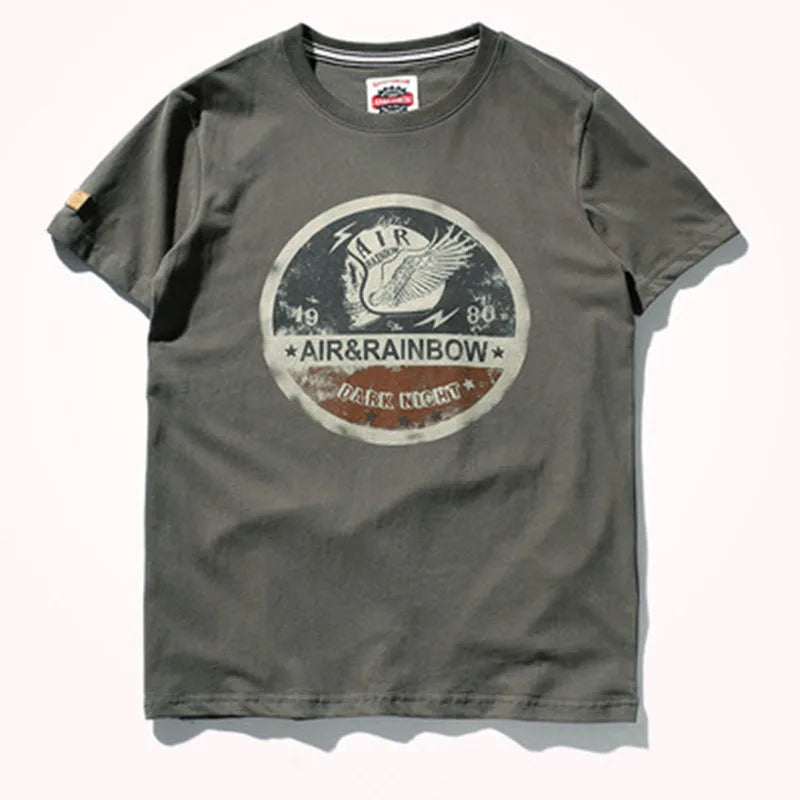 Washed Cotton Printed Short Sleeve Tee