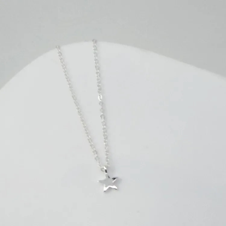 Women's Gold & Silver Star Pendant Choker Necklace