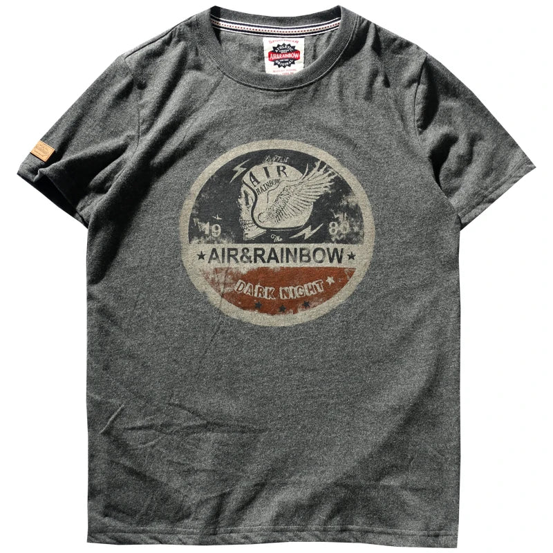 Washed Cotton Printed Short Sleeve Tee