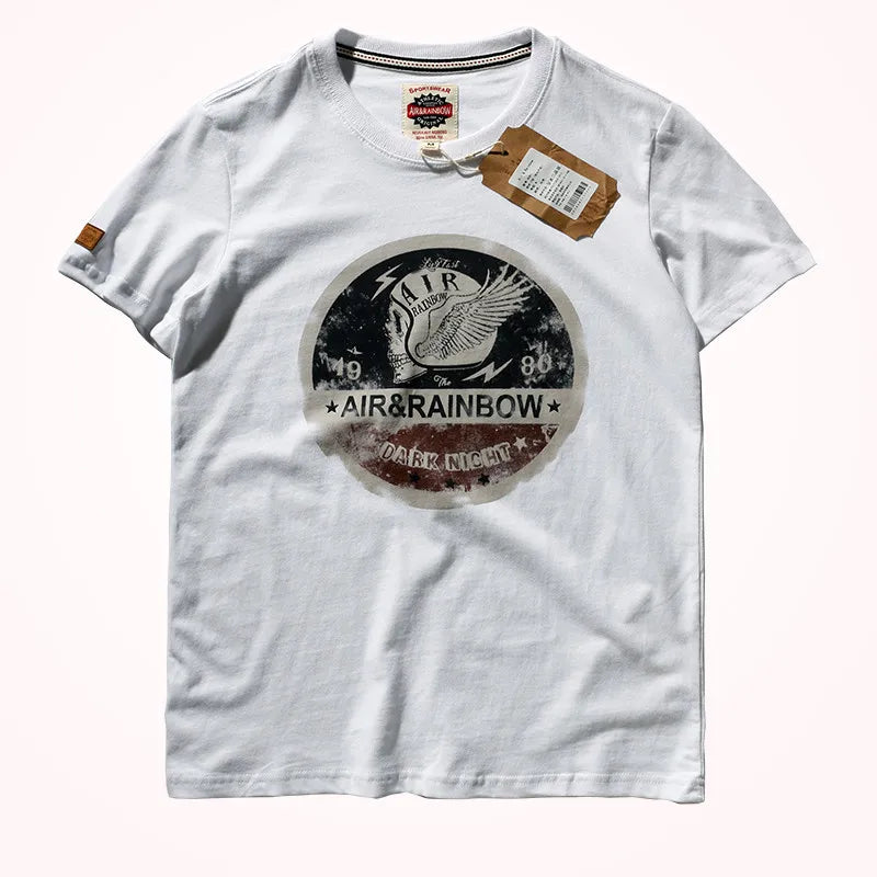 Washed Cotton Printed Short Sleeve Tee