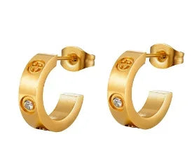 Women's Luxury Zircon Geometric Circle Hoop Earrings