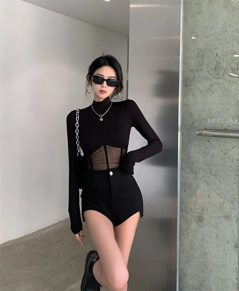 Skinny Long Sleeve Crop Tee