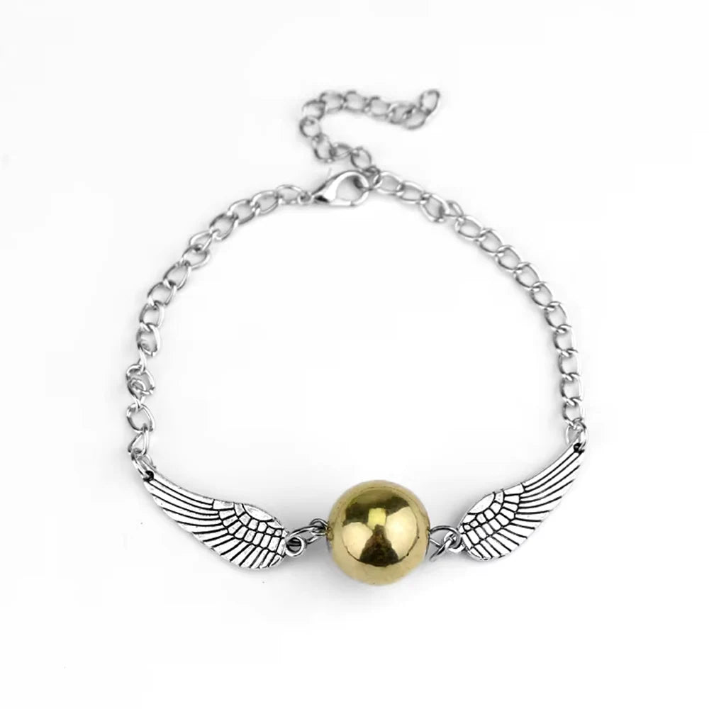 Harri Golden Snitch Bracelet Potter Multi Wings Snitchs Owl Hedwig Layer Handmade Bracelet for Fans Gifts