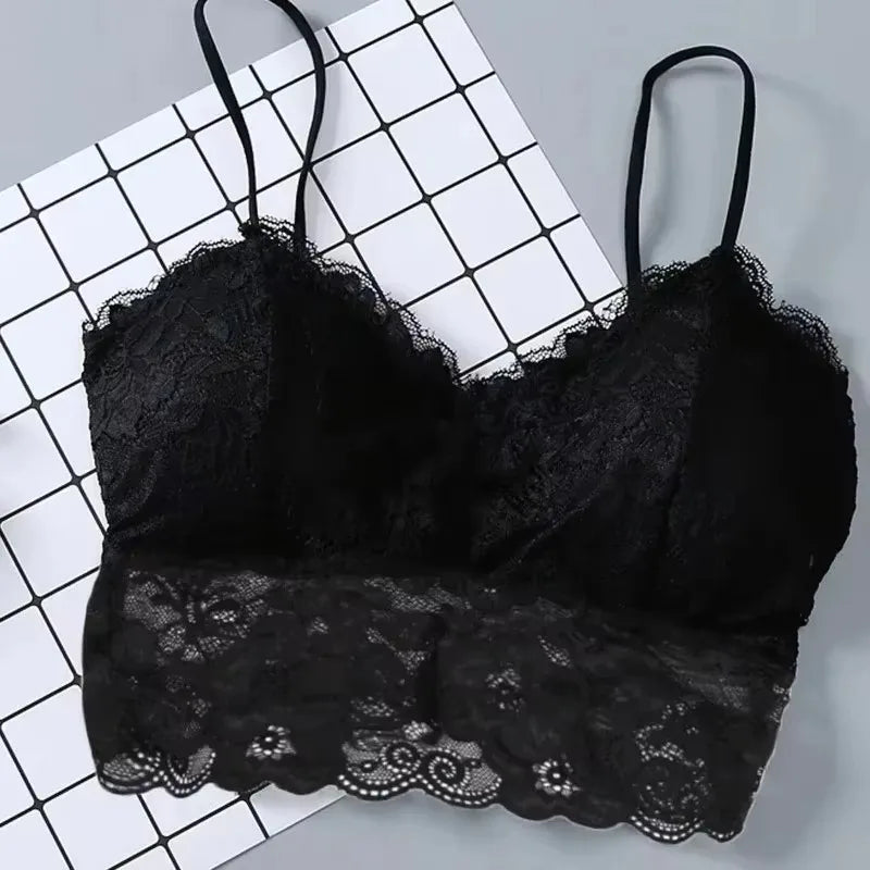 Lace Bralette Bustier Crop Top
