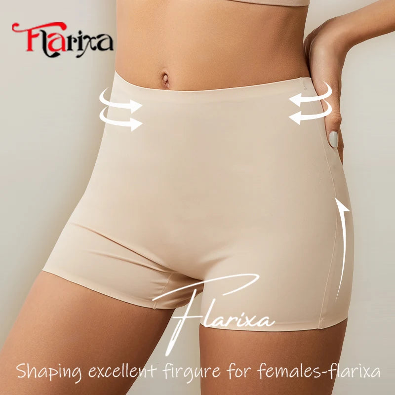 Women's High-Waist Ice Silk Boyshort Safety Shorts