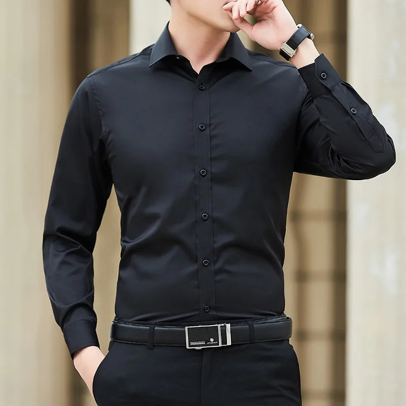 Slim Fit Long Sleeve Business Shirt