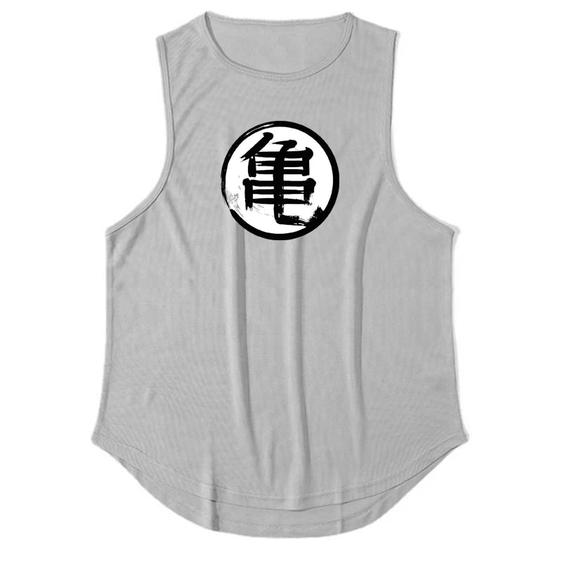 Anime Print Gym Sleeveless Vest