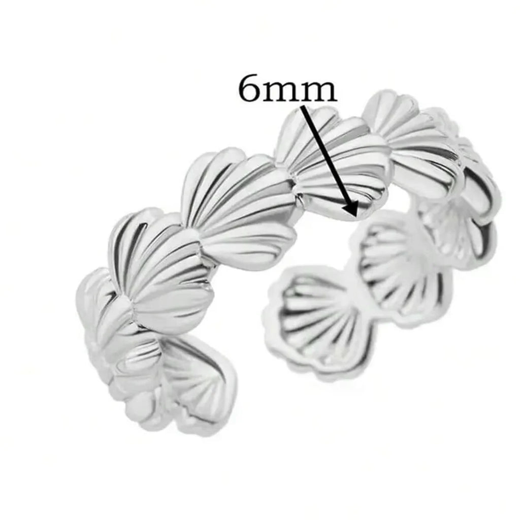 Creative Shell Open Ring For Women Gold Silver Color Simple Design Unique Holiday Summer Jewelry Friend Lover Finger Ring