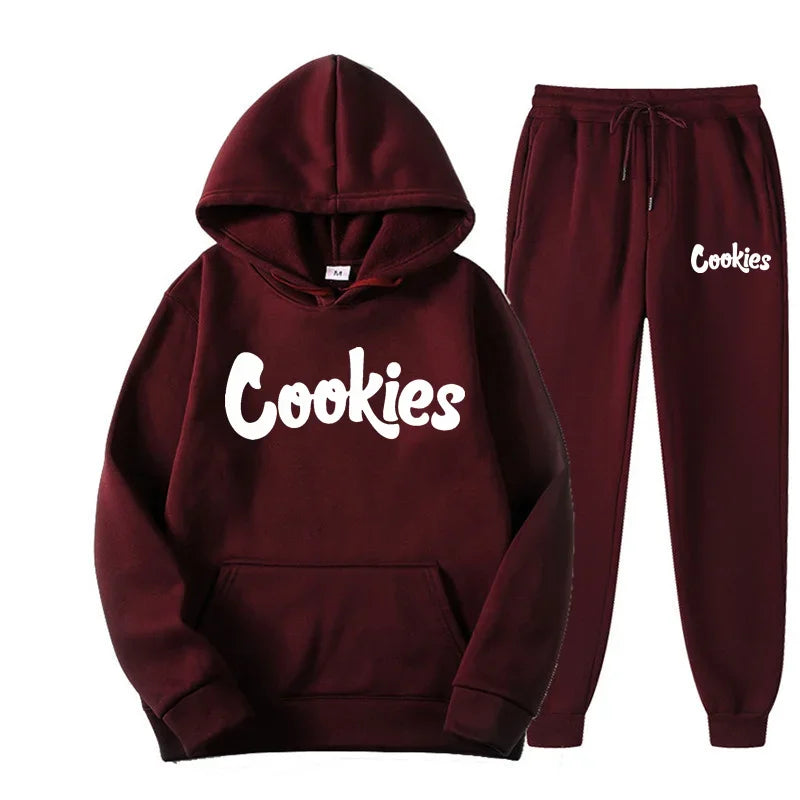Print Logo Hoodie & Jogger Two-Piece Set