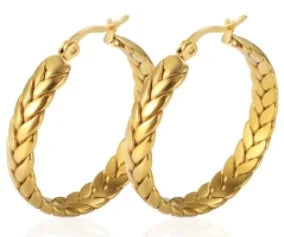 Women's Luxury Zircon Geometric Circle Hoop Earrings