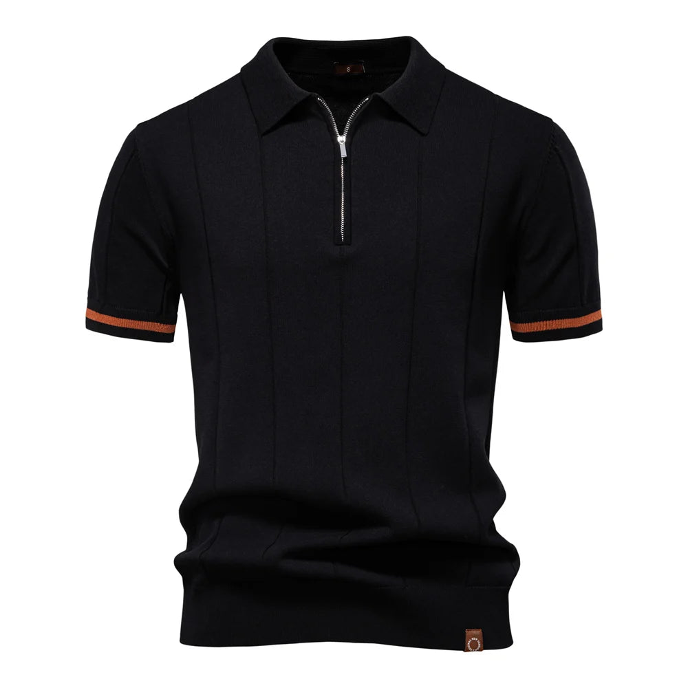 Slim Fit Zip Polo Shirt