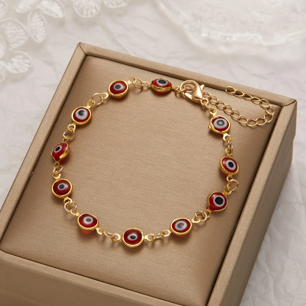 Lucky Evil Eye Adjustable Charm Bracelet
