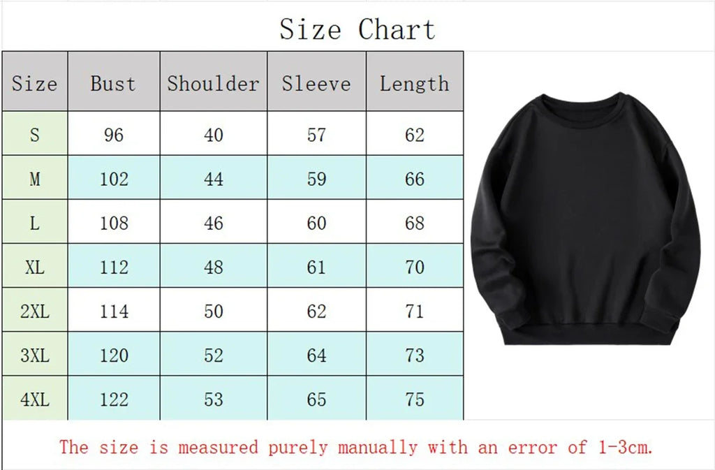 Mens Loose Tracksuit Casual Printing Sweatshirt High Quality Hot Sales Versatile Pullover Trend Black White Street Tops Clothing