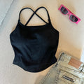 Pure Color Slim Strap Vest