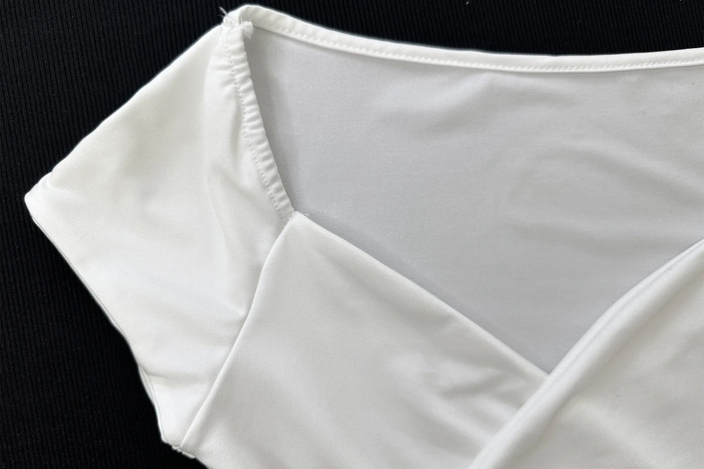 V-Neck Push Up Crop Top