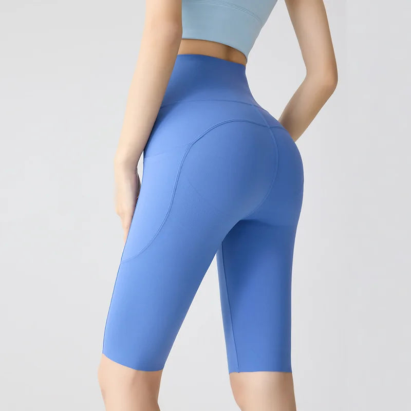 Voxlora High Waist Sharkskin Cycling Shorts