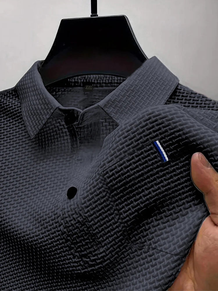 Ice Silk Lapel Polo Shirt