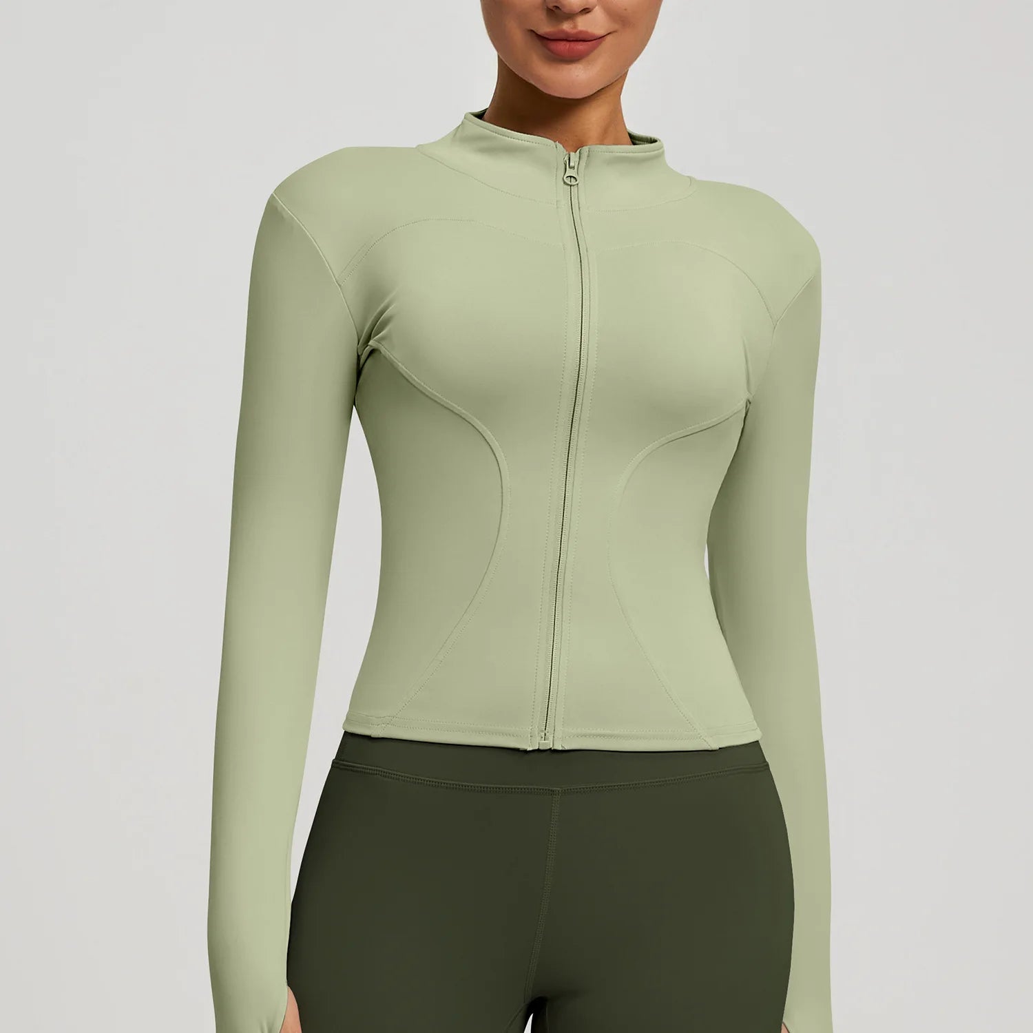 Slim Fit Zip-Up Yoga Jacket