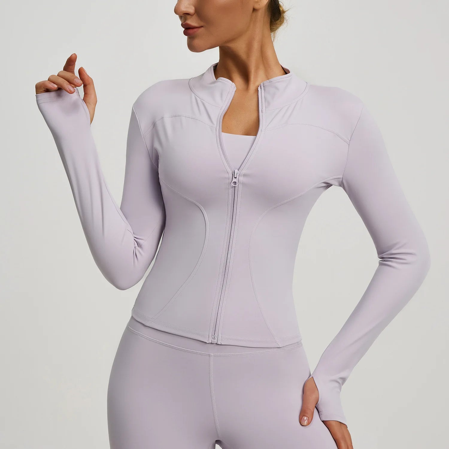 Slim Fit Zip-Up Yoga Jacket