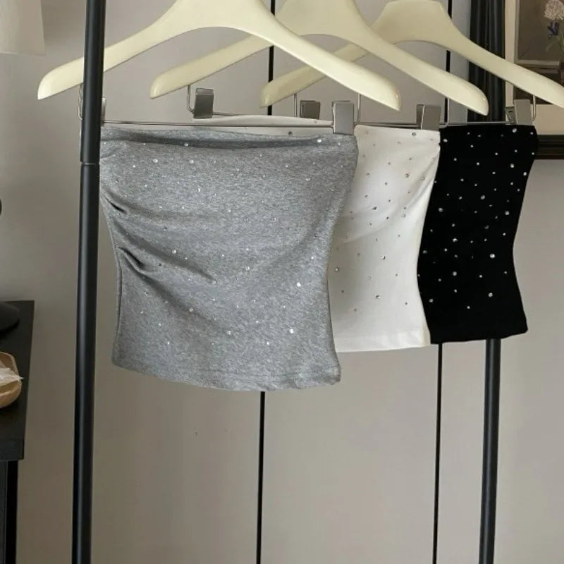 Diamond Strapless Tube Top