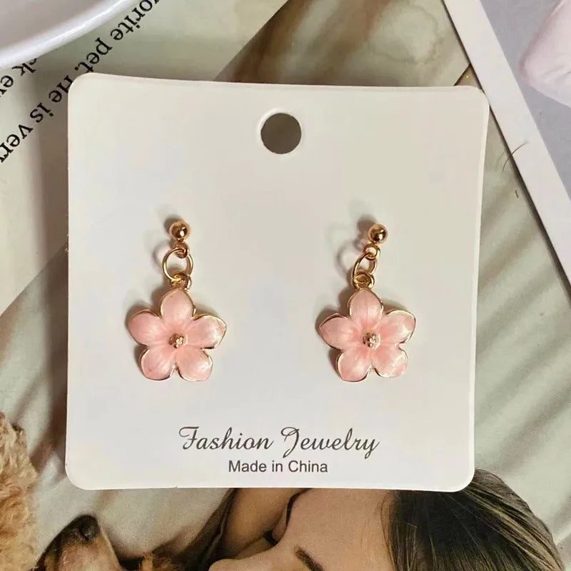 Women's Korean Colorful Flower Pendant Choker Necklace