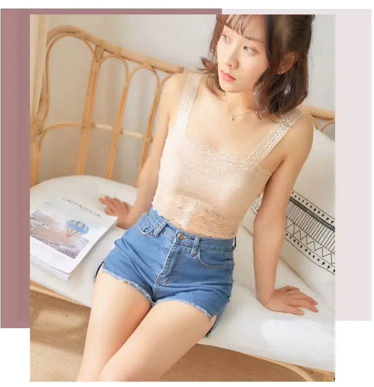 Lace Camisole with Chest Pads
