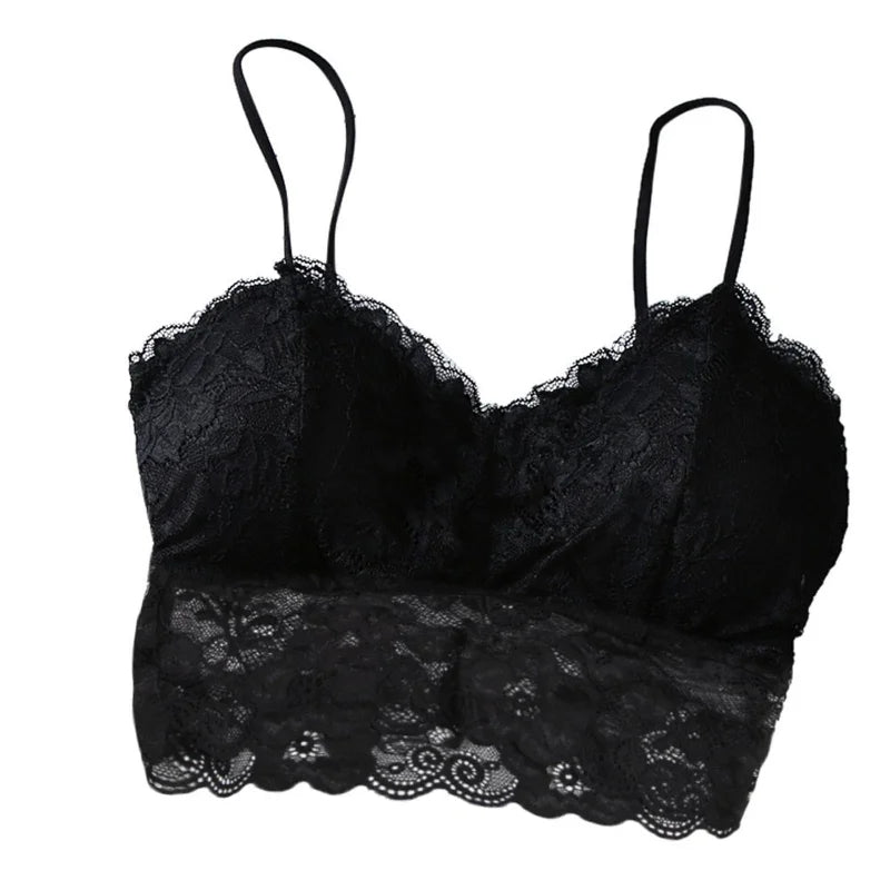 Lace Bralette Bustier Crop Top