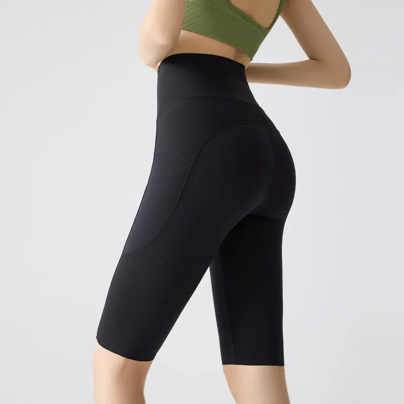 Voxlora High Waist Sharkskin Cycling Shorts