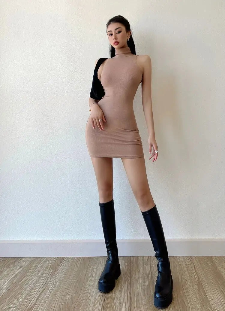 High Neck Bodycon Dress
