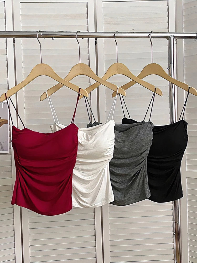 Skinny Spaghetti Strap Crop Tank