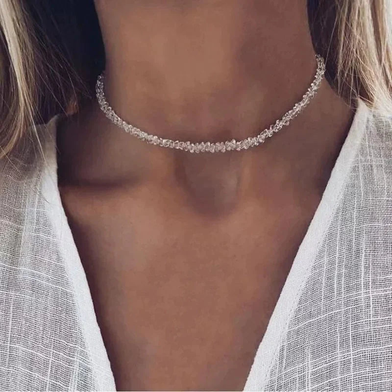 Tetrahedron Triangle Crystal Glass Charms Necklaces For Women Jewelry Necklace Making Accessories