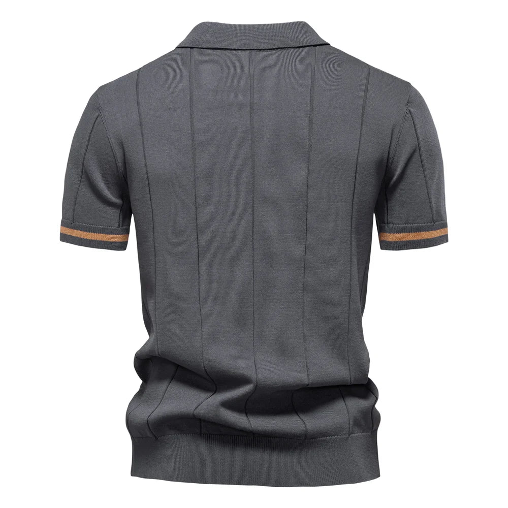 Slim Fit Zip Polo Shirt