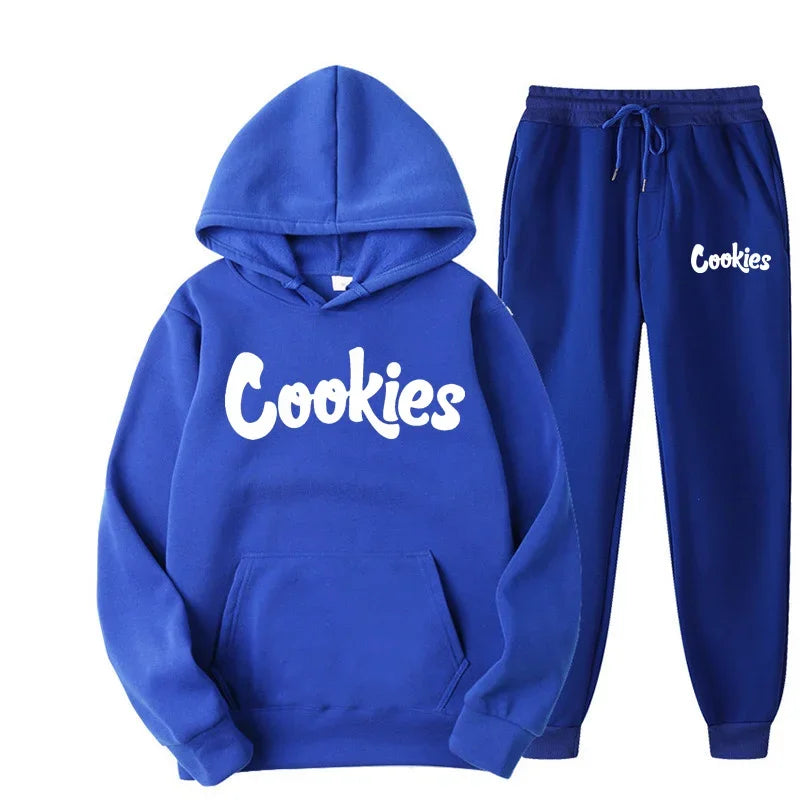 Print Logo Hoodie & Jogger Two-Piece Set