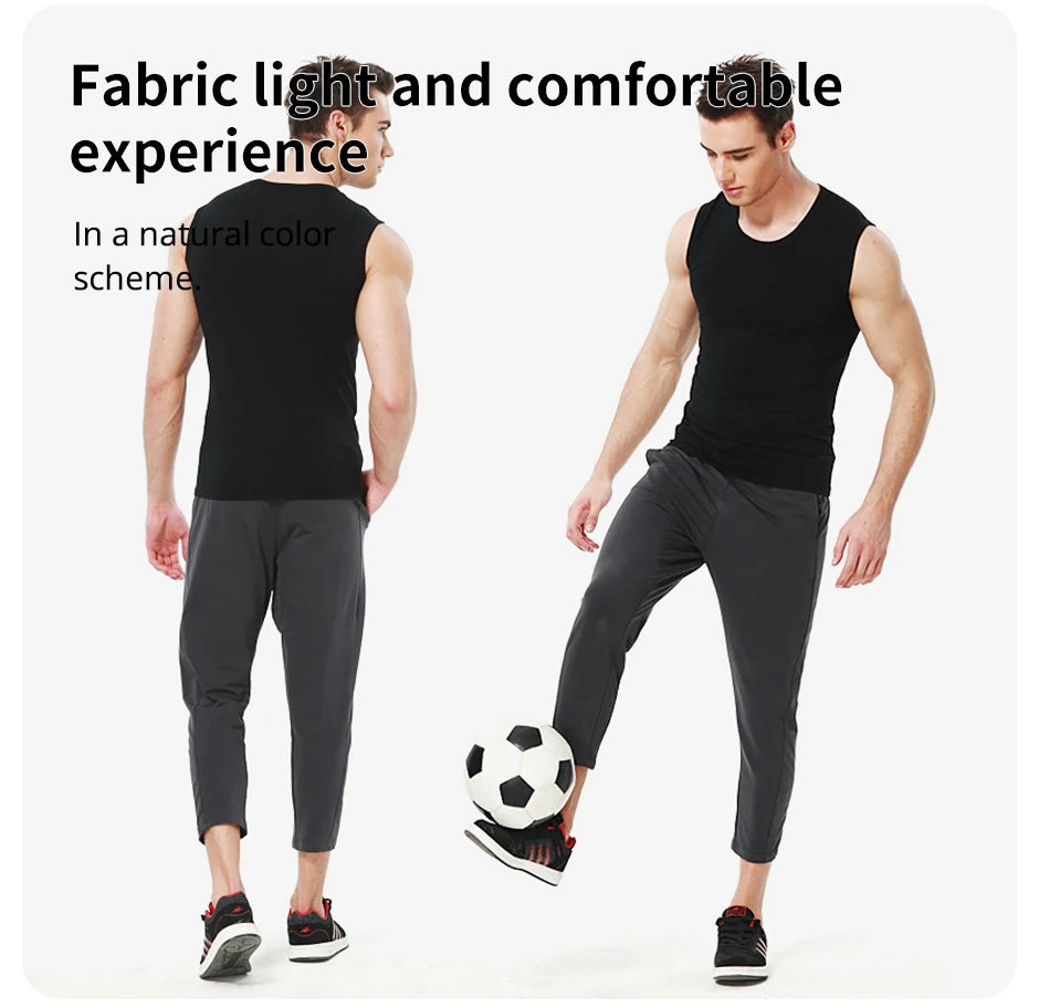 Slim Fit Sleeveless Cotton Vest (3-Pack)