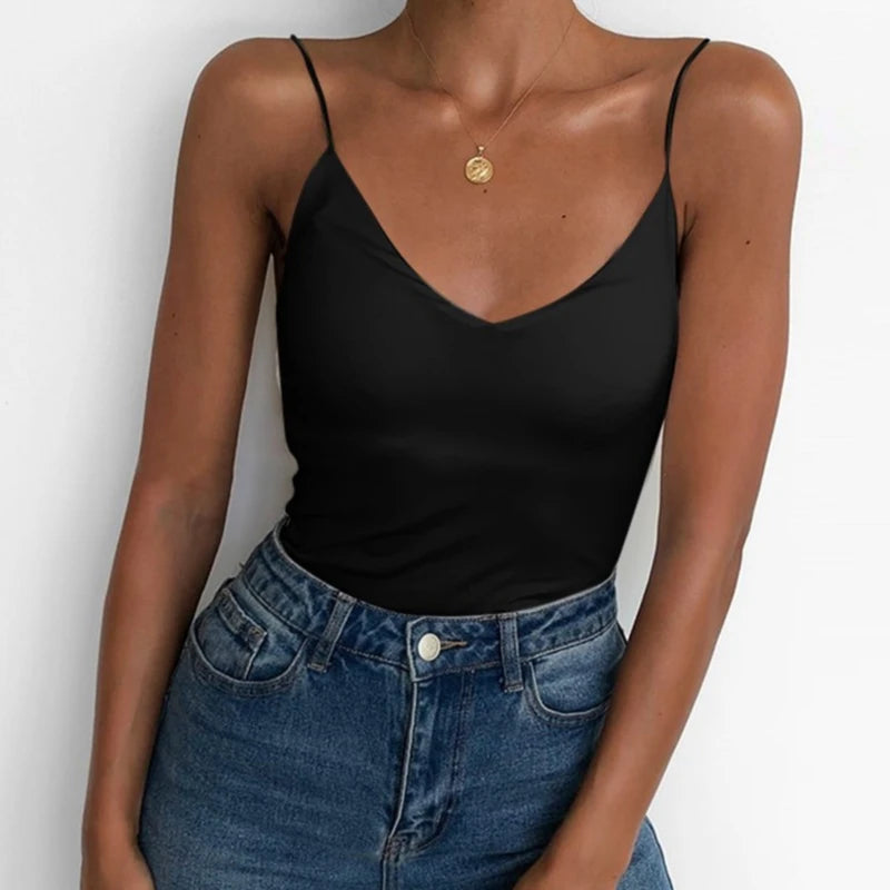 Slim Sleeveless Camisole Tank Top