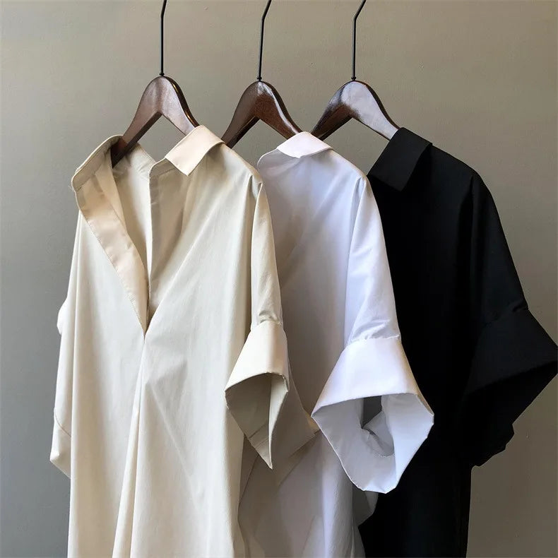 Chiffon Ruched Short Sleeve Blouse