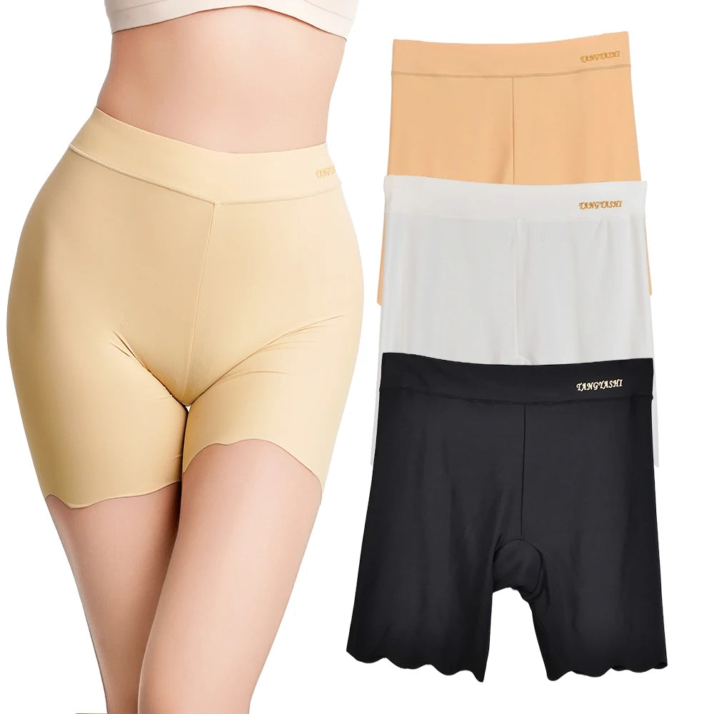 Women's Seamless Ice Silk Safety Shorts