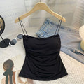 Skinny Spaghetti Strap Crop Tank