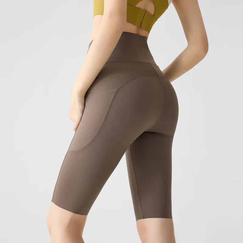 Voxlora High Waist Sharkskin Cycling Shorts