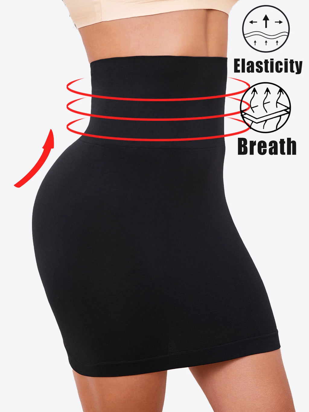 Women's High Waist Tummy Control Half Slip Shapewear