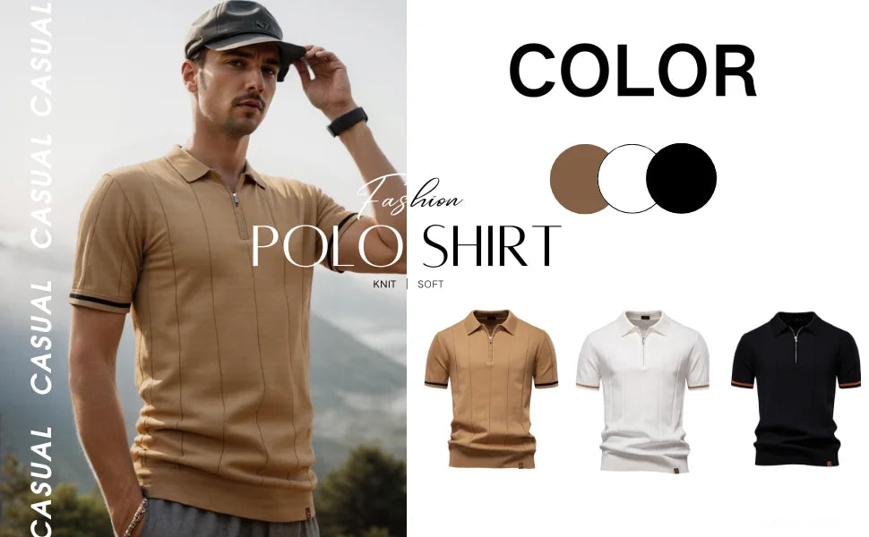 Slim Fit Zip Polo Shirt