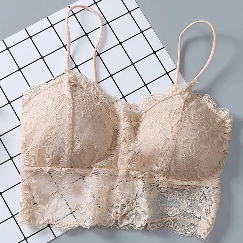 Lace Bralette Bustier Crop Top
