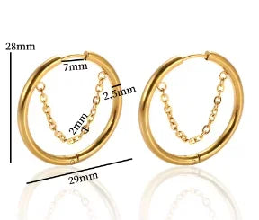 Women's Luxury Zircon Geometric Circle Hoop Earrings