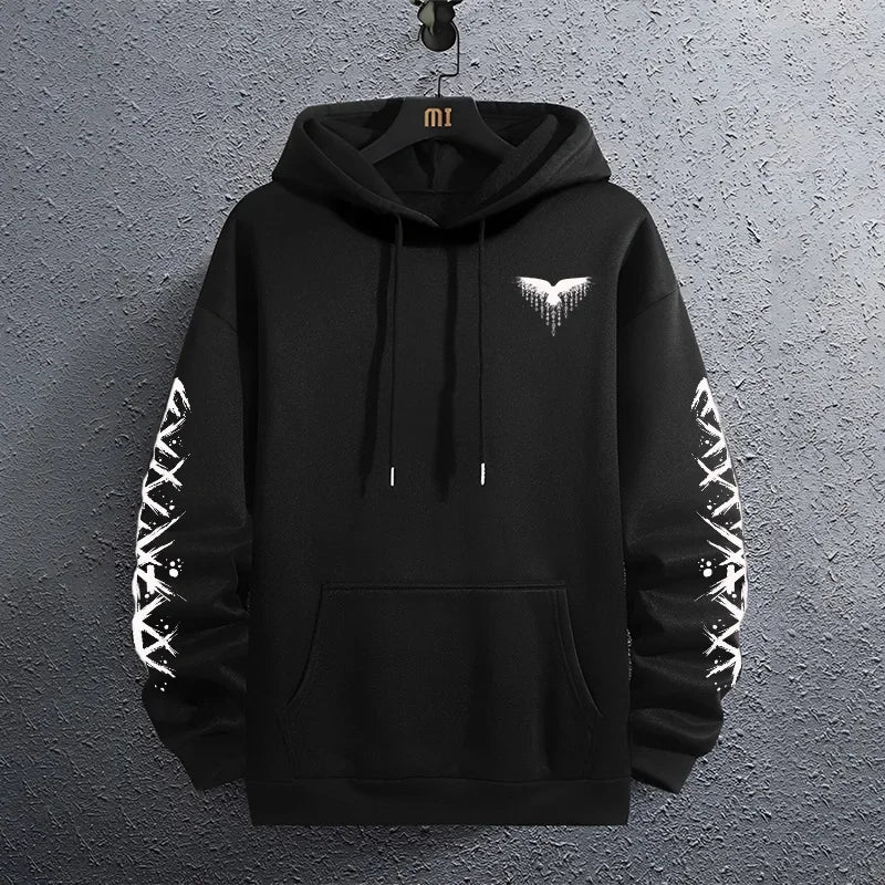 Sporty Pullover Hoodie Sweatshirt