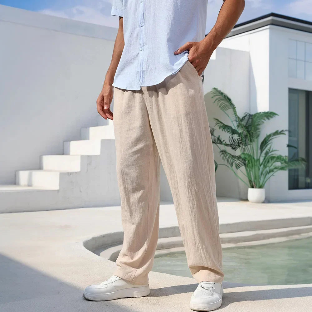Cotton Linen Beach Sweatpants