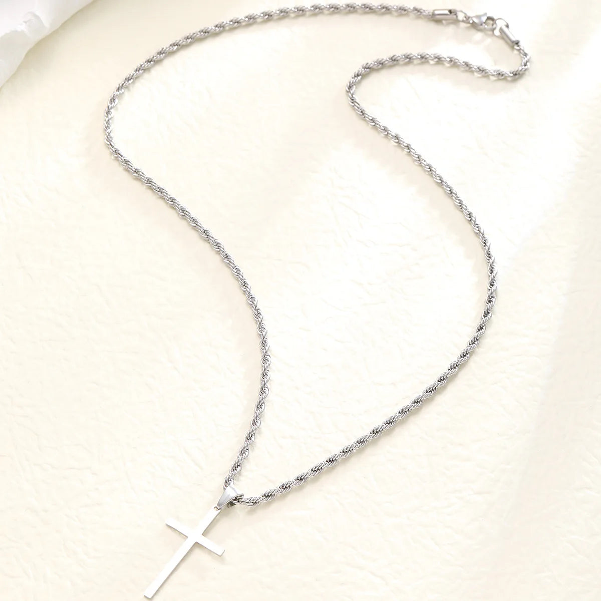 Gold Cross Stainless Steel Pendant Necklace